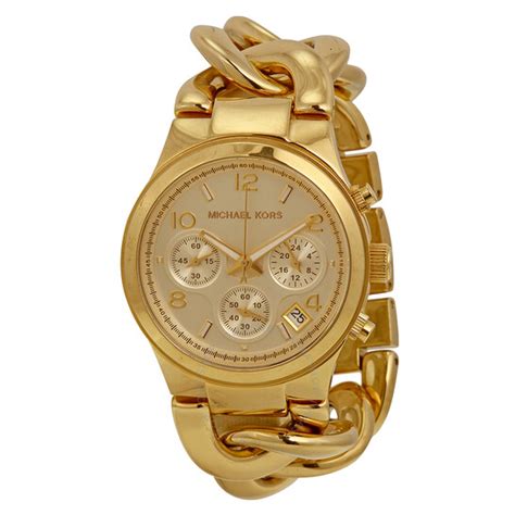 michael kors gold runway twist watch|Michael Kors chronograph watch women.